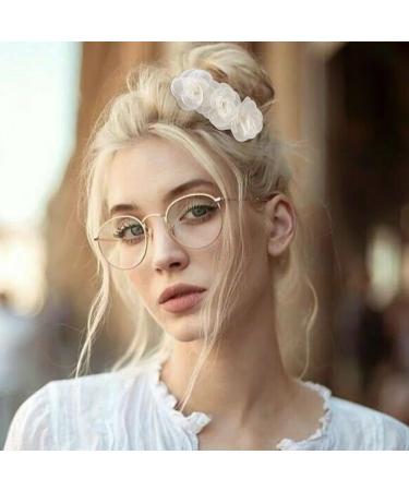 2 Pieces Camellia Hair Clips White Tiara Flower Girl Hair Accessories Flower Hair Clips White Flower Hair Clips Girls Hair Accessories Flower Girl Accessories - Buy Online on GoSupps.com