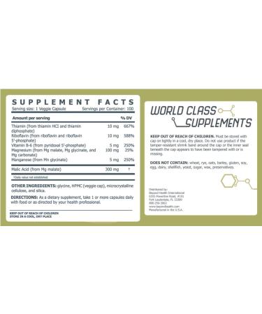 Beyond Health Magnesium Supplement - 100 Capsules for Relaxation - Buy Online on GoSupps.com