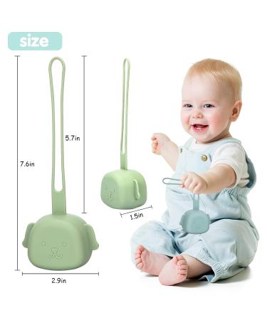 BabySun 2-in-1 Silicone Pacifier Clip for Boys and Girls - Teething Binky Holder - Perfect Gift for Baby Shower, Birthday, Christmas (Style D) - Buy Online on GoSupps.com