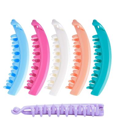 RC Roche 6-Piece Pastel Ponytail Hair Clip Set | High-Quality Banana Clasp for Volume | Women s Hair Accessories - Buy Online on GoSupps.com