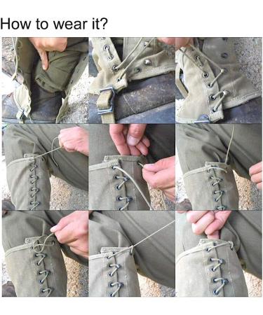SMONT WW2 Reproduction US M1936 Leggings Army Khaki Canvas Gaiters - Leg Protection for WWII Enthusiasts - Buy Online on GoSupps.com