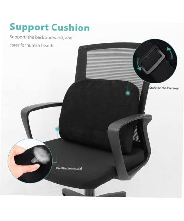 EXCEART 1pc Lumbar Support Memory Foam Lumbar Seat Foam Pad Pregnant Woman Black 39.00X33.00X8.00CM - Buy Online on GoSupps.com