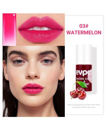 Watermelon Cherry Lip Stain Tint Set - Moisturizing, Waterproof and Long-Lasting Lip Tint for Lips, Cheeks, and Eyes - Natural Lip Color Makeup - 7.1ml/0.24oz*2 - Pack of 1 - Buy Online on GoSupps.com