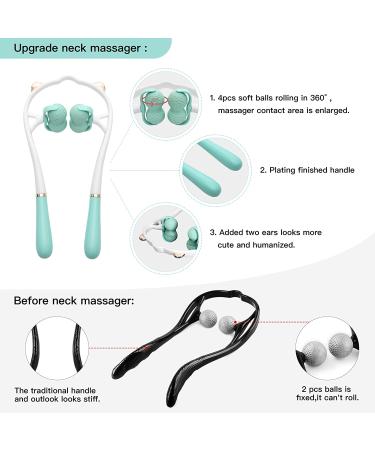 Veewook 360 Dual Roller Ball Neck Massager Tool - Green - Buy Online on GoSupps.com