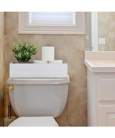 Rustic Farmhouse Toilet Paper Holder with Artificial Flower - Bathroom Decor Box for Home Organization and Storage - Buy Online on GoSupps.com