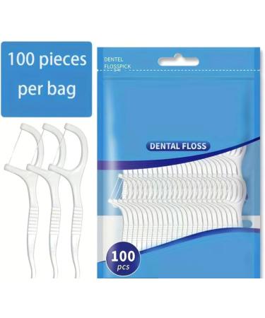 Dental Floss Toothpick - 100 Picks for Teeth Cleaning - Floss Picks Teeth Stick - Buy Online on GoSupps.com