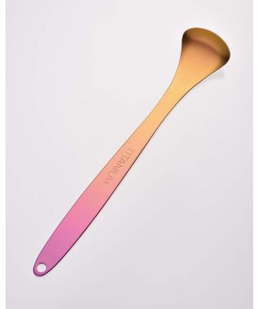 Japanese Titanium Tongue Cleaner - TE to TE KT-31 Pure Titanium Moss & Premium II Matte Peach 5.9 inches - Buy Online on GoSupps.com