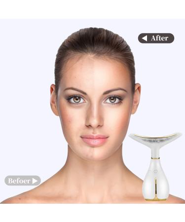 Ms.W 3-in-1 Beauty Massager for Face and Neck with Heat, Vibration and LED - Electric Facial Tool for Skin Firming and Smoothing - Buy Online on GoSupps.com