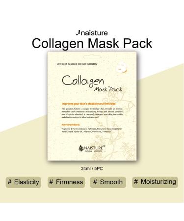 Buy Vegetable Collagen 5-Pack Korean Face Masks - Moisturizing Skincare for All Skin Types | Perfect Self-Care & Gift for Men & Women - Buy Online on GoSupps.com
