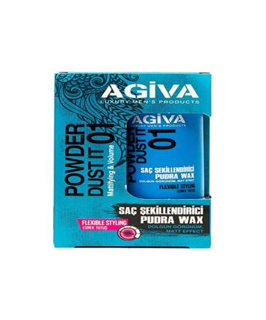 Agiva Hair Styling Powder Wax 01 Blue Flexible Hold 0.71oz