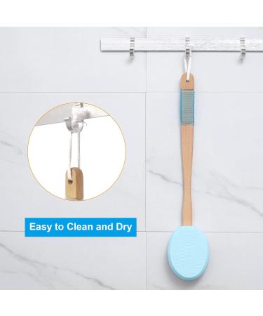 AmazerBath Lotion Applicator for Back Feet 4 Replaceable Pads with 1 Long Handled Back Sunscreen Applicator for Elderly Women Apply Cream Medicine Skin Cream Moisturizer Sunscreen Tanner Blue - Buy Online on GoSupps.com