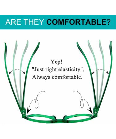 Buy LUR Pilot Oversized Screwless Reading Glasses for Women - 6 Pack +1.50 Strength Stylish Mix of Colors - International Shipping Available - Buy Online on GoSupps.com
