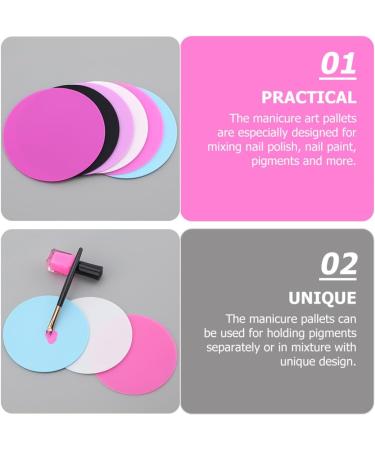 SEWACC Palettes de M lange de Vernis Ongles 6 Pi ces Plaque en Silicone pour Nail Art Outils Coloration Ongles Adapt es pour Salon Manucure et Kit Manucure Fille Couleur Al atoire - Buy Online on GoSupps.com