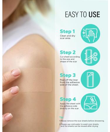 6-Pack Silicone Scar Sheets - Surgical Keloid Burn & C-Section Recovery - Reusable Medical Grade Strips for Optimal Healing - Buy Online on GoSupps.com