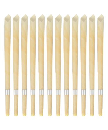 6 Pairs Beeswax Ear Candles - Organic Natural with 6 Pcs Safety Protective Discs and Wax Filter - Relaxing