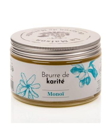 Maison du Savon de Marseille - Shea butter - Monoi Fragrance - Body Butter Suitable for Skin Face and Hair - 5.07 Fl oz