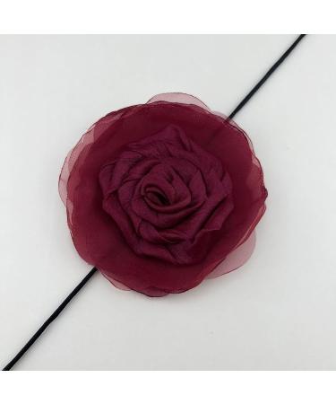 SOUTHJIELING Vintage Floral Choker Necklace - Chic Gothic Flower Neckband in Purple for Trendy Fashion - Buy Online on GoSupps.com