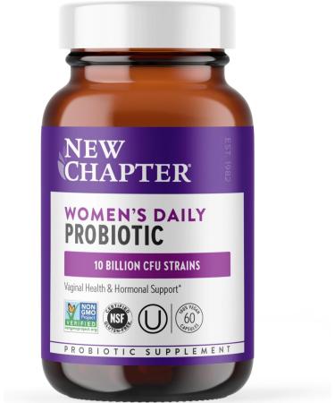 New Chapter Probiotics for Women - 60 ct (2 Month Supply), Women's Daily Probiotic with Prebiotics and Probiotics + 100% Vegan + Soy Free + Non-GMO Women's Daily 60 Count