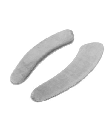 2 pieces toilet seat cover 37 cm length flannel cotton soft comfortable toilet seat cushion washable reusable toilet pads for bathrooms (gray)
