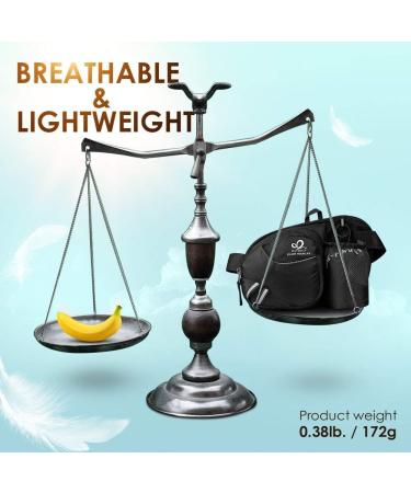 WATERFLY Hiking Waist Bag Fanny Pack - Black | Water Bottle Holder for Men and Women | Ideal for Running, Dog Walking, Fits All Phones (Bottle Not Included) - Buy Online on GoSupps.com