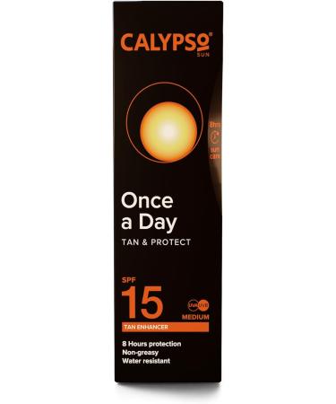 Calypso Once A Day Tan & Protect SPF15 - 200 ml SPF 15 single - Buy Online on GoSupps.com