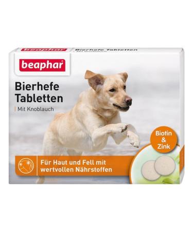 Beaphar - Bowry tablets for dogs - hard -wearing skin and shiny fur - with garlic biotin zinc and other valuable nutrients - 65g - 100 pcs. Resistant skin & shiny fur - 65 gr