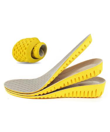 1 pair of soft breathable insoles to increase the height elastic shock-damping full insoles shoe cushions honeycomb structure orthopedic replacement insoles for men and women (1.5 cm small 35-40 1.5 cm