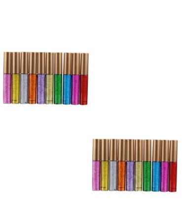 Didiseaon 20 Pcs Metallic Liquid Eyeliner Eyeshadow Shimmery Eyeliner Glitter Eyeliner