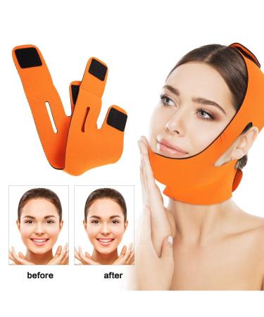 Face Slimming Mask & Belt for Weight Loss | Reduce Double Chin & Elevate V-Shape | Unisex Orange Skin Strap - Buy Online on GoSupps.com
