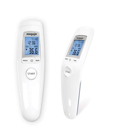 Infrared Forehead Thermometer maguja Touchless Digital Infrared Thermometer for Adults Kids Baby with 3 in 1 Digital LCD Display for Forehead Body with Fever Alarm and Memory Function