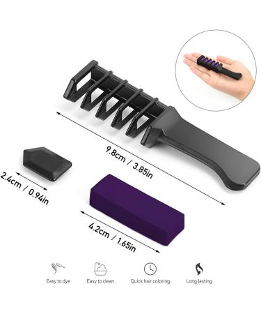 Qivange Hair Chalk Comb 6 Pcs - Temporary Non-Toxic Hair Coloring for Kids - Ideal for Cosplay, Halloween, Carnival - Birthday Party Gifts for Girls and Boys - Buy Online on GoSupps.com