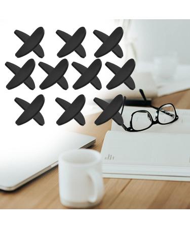 Fenteer 10 Pairs Slide-Resistant Nose Pads - Black Replacement Pads for Glasses | Durable & Comfortable Glasses Accessories - Buy Online on GoSupps.com