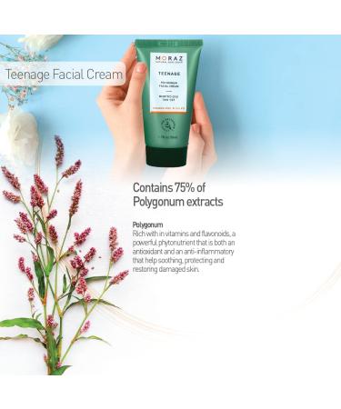 Moraz Polygonum Teenage Facial Cream - Oil-Free Moisturizer for Oily Skin | Lightweight Mattifying Face Cream 1.7 oz - Shop Now Globally - Buy Online on GoSupps.com