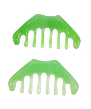 Frcolor 2st massage comb with eight teeth GUA-SHA tool Massage device Body tool Schaub tool Multifunctional tool scratching board head massage tools scalps women beeswax