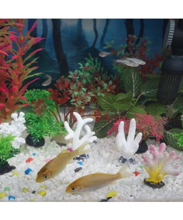 Ctpeng 12 Pieces Small Artificial Coral Decoration - White Resin Coral Reef Decor for Aquariums - Ideal Aquatic Decor for International Shipping - Buy Online on GoSupps.com