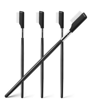 FOMIYES Metal Eyelash Comb 4 Pieces Grooming Eyelash Separator Metal Eyebrow Brush Eyelash Comb Separators Eyelash Separator Tool for Women Girls