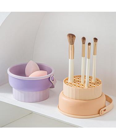 ASHLUYAK Makeup Brush Cleaning Mat with Holder Drying Brush 2 in 1 Portable Silicone Washing Tool for Cosmetic Brushes Cleaning Mat Tool - Buy Online on GoSupps.com