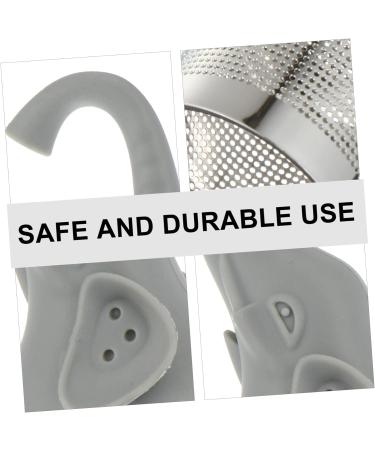 Zerodeko Glass Tea Infuser 3 Pcs Elephant Tea Maker Stainless Steel Tea Making Utensils Glass Coffee Strainer 11.8X4.6CMx3pcs Greyx3pcs - Buy Online on GoSupps.com