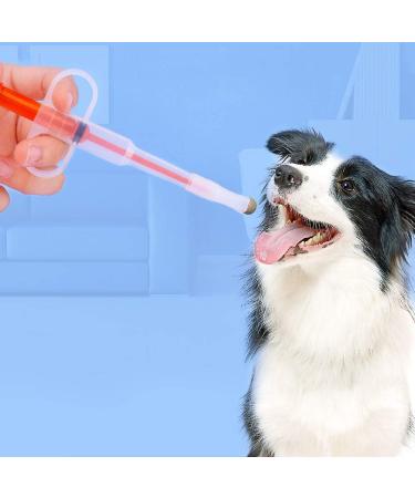Nifocc Plastic Pet Pusher Syringe Pill Feeder for Cats & Dogs - Soft Tip 2 Pcs Red & Blue | International Shipping - Buy Online on GoSupps.com