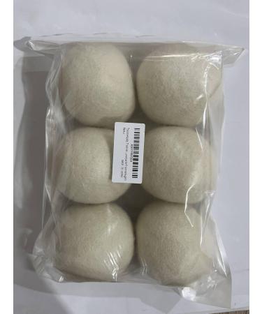 Natural Wool Dryer Balls - 6 Eco-Friendly Felt Balls for Tumble Dryers | Reduce Drying Time & Softens Clothes - Buy Online on GoSupps.com