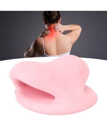 Kenanlan neck and shoulder tensioning device neck traction cushion neck cloud and shoulder relaxation device cervical vertebrae traction device for pain relief and alignment of the (pink)