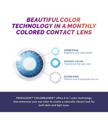 Buy FreshLook Colorblends Brown Monthly Soft Lenses - 2 Pieces BC 8.6mm DIA 14.5mm -4.25 Diopters | International Shipping - Buy Online on GoSupps.com