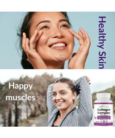 NUTRI-NEXUS Multi Collagen Peptides Types I II III V & X Hydrolyzed Bovine Collagen Capsules -Supports Skin Hair & Nail Wellness Collagen Supplement for Women & Men - Buy Online on GoSupps.com