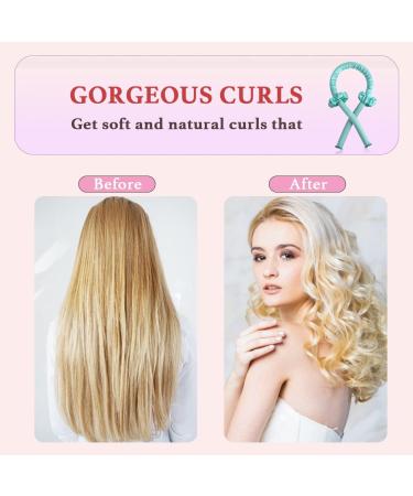PINTAUR High Resilience Sponge Heatless Curling Rod Headband for Soft and Comfortable Heatless Curls - Cyan - Buy Online on GoSupps.com