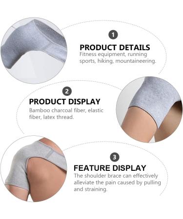 Shoulder Brace Rotator Cuff Support Brace for Men Women Shoulder Compression Sleeve Care Shoulder Brace Support Wrap for S Light Grey Small - Buy Online on GoSupps.com