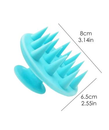 Scalp Massage Brush - Wet & Dry Hair Washing & Head Massage | Silicone Hair Care Tool for Dandruff Relief & Growth | Light Blue - Buy Online on GoSupps.com