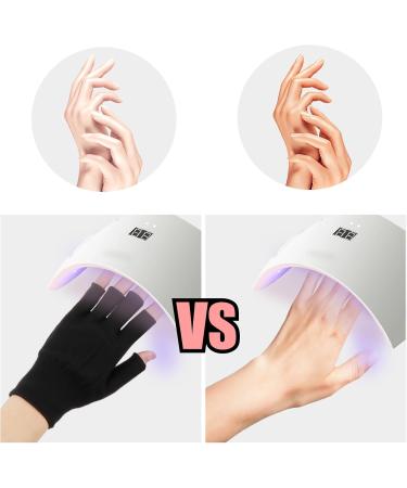 2 Pairs UV Protection Fingerless Gloves for Nails - UPF50+ Shield Gloves for Manicure Cycling & Car Rides - Buy Online on GoSupps.com