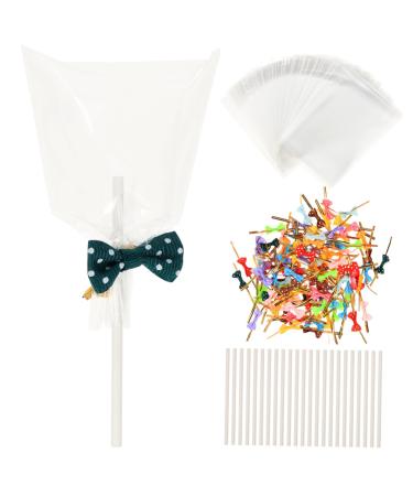 Alipis 1 Set Lollipop Packaging Storage Bags Transparent Bags Party Chocolate Pouches Manual Container Assorted Color2 17X13CM