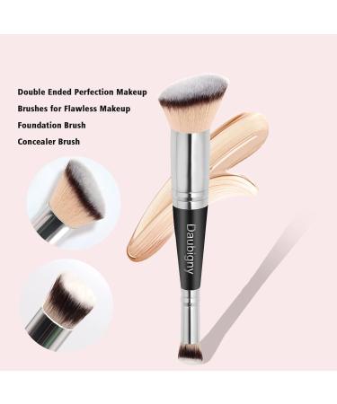 Buy Daubigny Dual-Ended Angled Foundation & Concealer Makeup Brush - Premium Luxe Hair for Perfect Blending | International Shipping - Buy Online on GoSupps.com