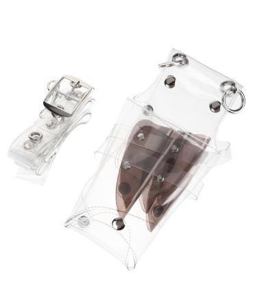 Housoutil Bag Waist Toolkit Hairdressing Pouch Scissor Pouch Clear Belt Bag Adjustable Strap Waist Pouch Waist Bag for Hair Stylist Holsters Travel Bag Hair Care PVC
